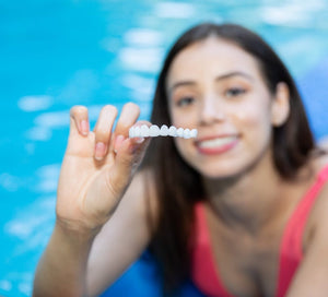 [O PAR] Lentes DentalWhite ®  Kit Superior + Inferior (TOTALMENTE AJUSTÁVEL A TODAS ARCADAS DENTÁRIAS)